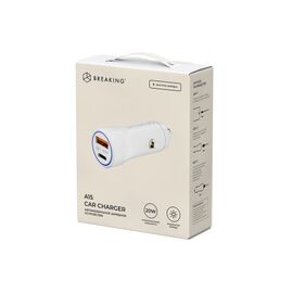  АЗУ Breaking A15 1USB + USB-C, QC 3.0, PD 20W, 3A (Белый) 