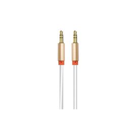  OXION AUX112 акустический кабель в оплётке jack (M) - jack(M), 1м, Белый 