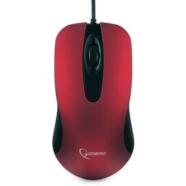  Мышь Gembird MOP-400-R Red, USB, 1000 dpi, soft-touch, бесшумный клик 