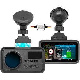  Видеорегистратор с радар-детектором TrendVision Hybrid Signature Real 4K Max GPS ГЛОНАСС черный 