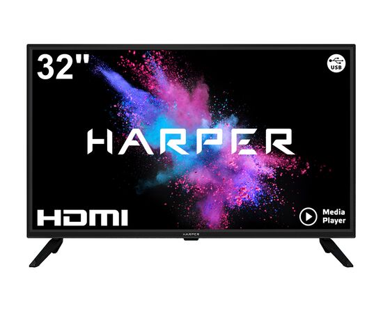  32" Телевизор Harper 32R470T чёрный 1366x768, HD READY, 50 Гц 